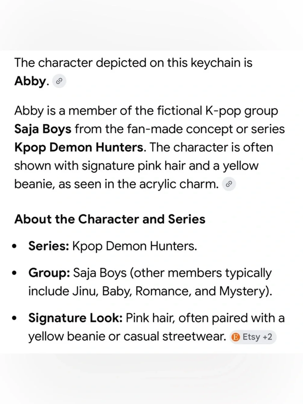 $5 Add-on | Abby Keychain Charm - Picture 2 of 11
